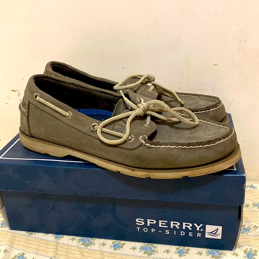 Speedy Top-Sider boat shoes grey men’s size 9.5 (8)